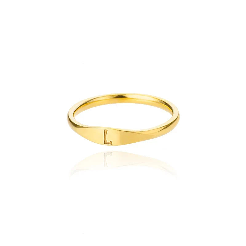 Women's Initial Ring L