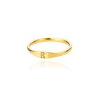 Women's Initial Ring R