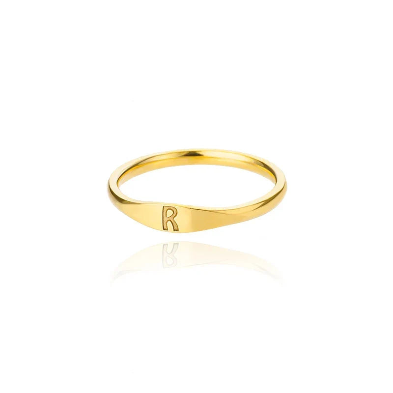 Women's Initial Ring R