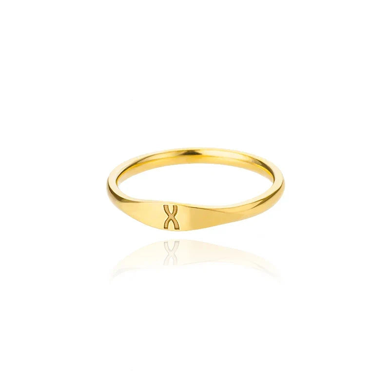 Women's Initial Ring X