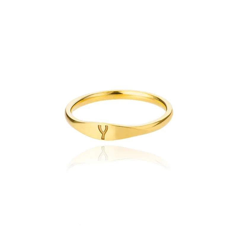 Women's Initial Ring Y
