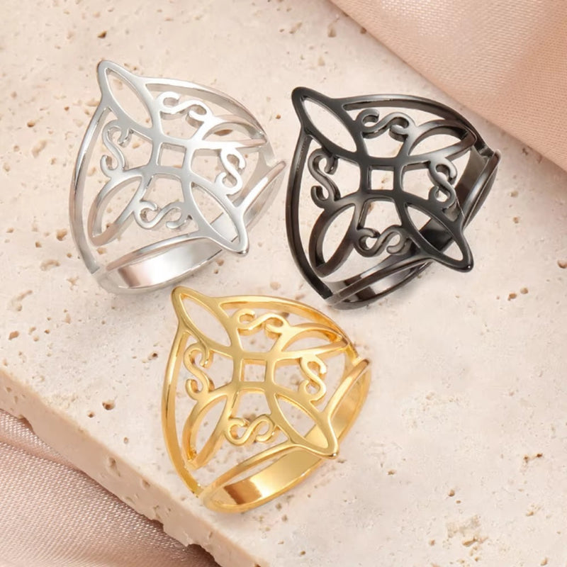 Witch’s Knot Protection Ring Unisex Wiccan Ring