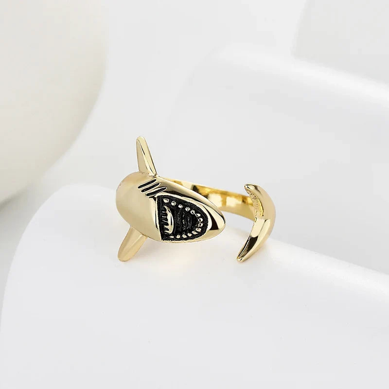 Shark Ring for Women Gold
