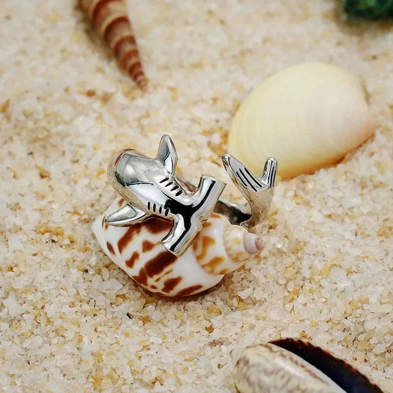 Hammerhead Shark Ring Silver