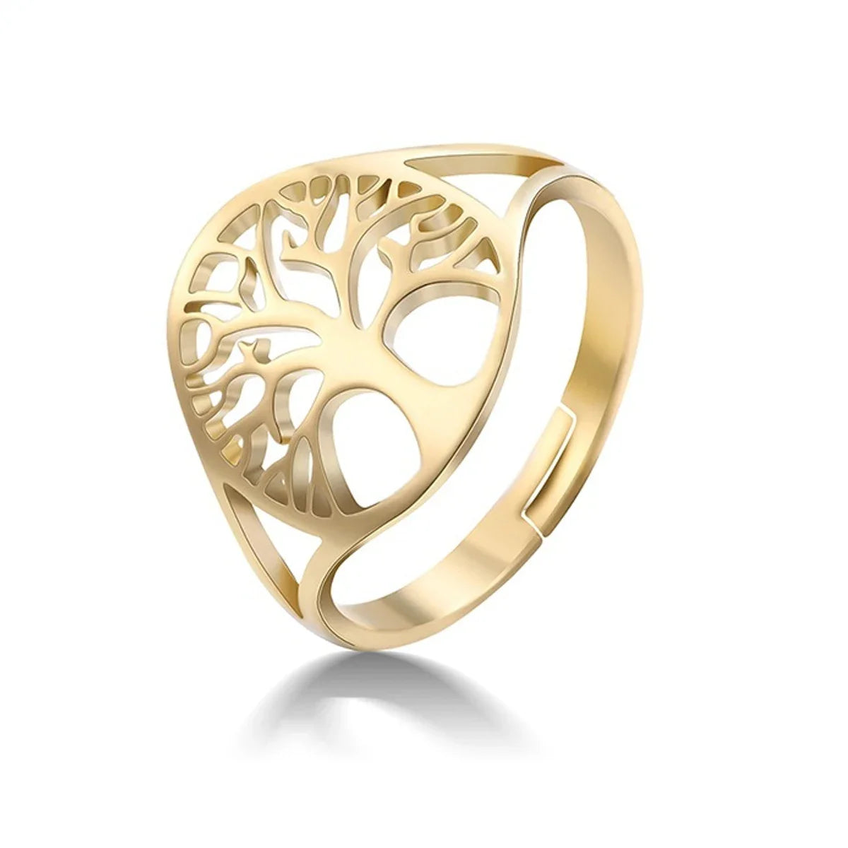 Retro Tree of Life Ring gold