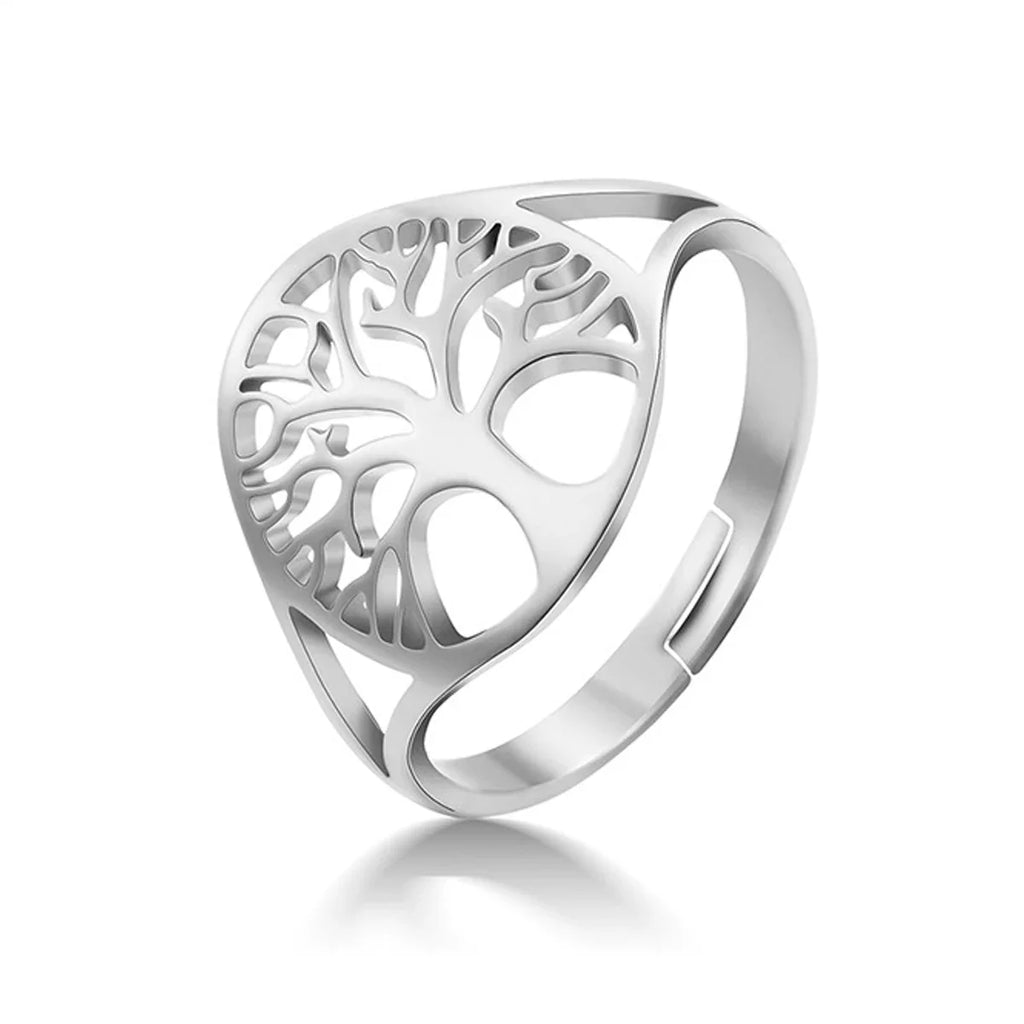 Retro Tree of Life Ring silver