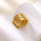 Retro Mushroom Ring in Gold