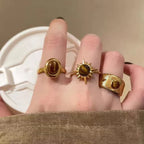 Retro Tiger's Eye Protection Ring