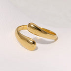 Retro Water Drop Ring gold