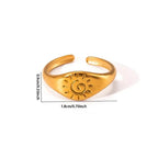 Retro Sun and Stars Ring