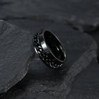 Anti-Stress Rotating Ring for Men black