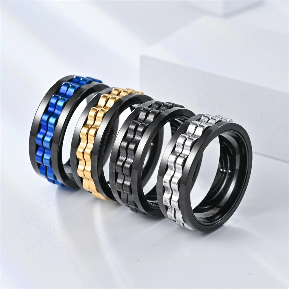 Rotating Anti-Anxiety Ring for Men