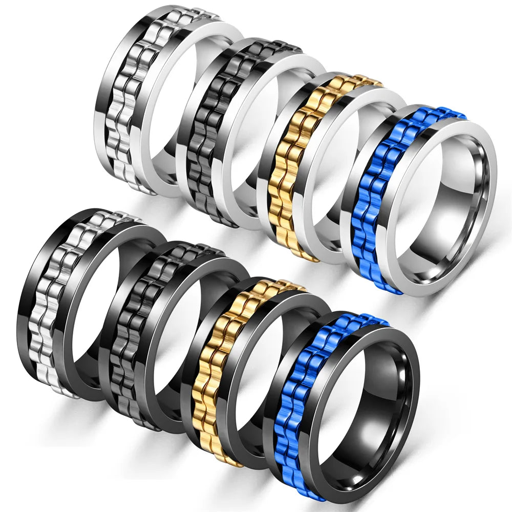 Rotating Anti-Anxiety Ring for Men 