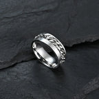 Anti-Stress Rotating Ring for Men silver