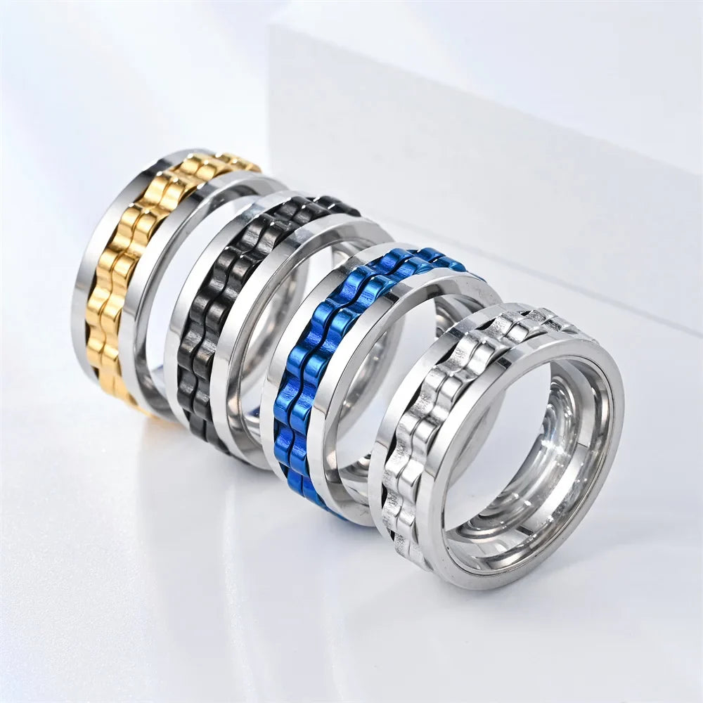 Rotating Anti-Anxiety Ring for Men