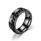 Anti-Stress Rotating Ring for Men black