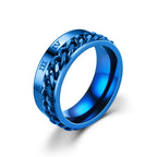 Anti-Stress Rotating Ring for Men blue