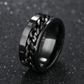 Anti-Stress Rotating Ring for Men black