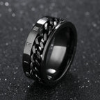 Anti-Stress Rotating Ring for Men black