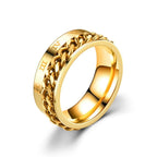 Anti-Stress Rotating Ring for Men gold
