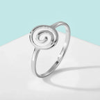 Geometric Spiral Ring silver