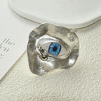 Baroque-Style Evil Eye Ring silver