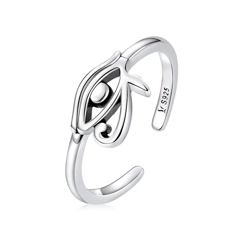 Egyptian-Style Ring Horus Eye Silver
