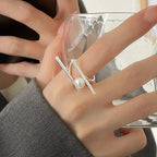 Stylish Ring with White Zircon Pearl