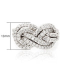 Interlaced Infinity Symbol Ring for Women with Cubic Zirconia