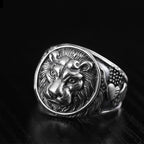 Lion Head Ring Silver