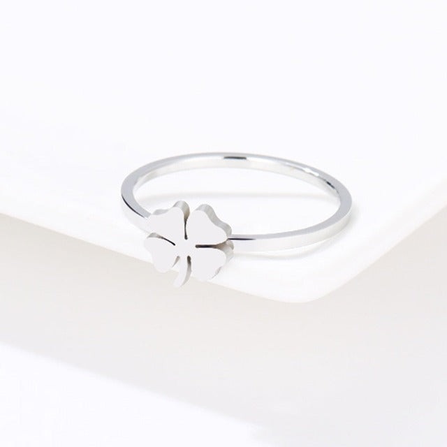 Four-Leaf Clover Ring silver