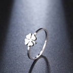 Four-Leaf Clover Ring silver