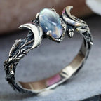 Triple Moon Witchcraft Wiccan Stone Women’s Ring