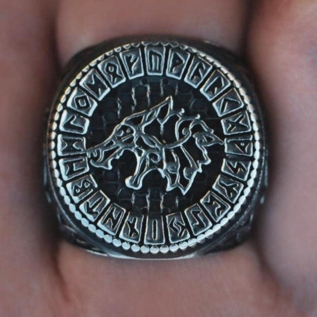 Fenrir Wolf Viking Ring