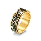 Gold Viking Ragnar Rotating Ring 