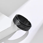 Black Viking Ragnar Rotating Ring