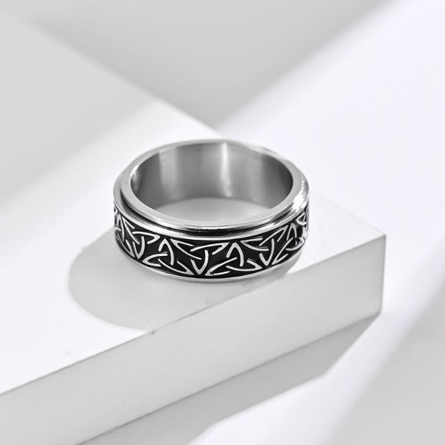 Silver Viking Ragnar Rotating Ring