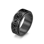 Black Viking Ragnar Rotating Ring