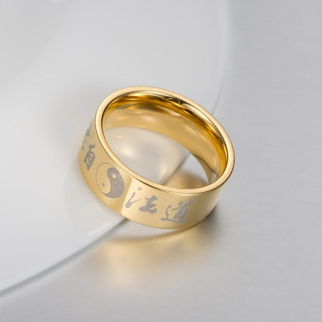 Yin Yang Ring in Gold