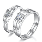 Couple Rings Crystal Zircon Ring