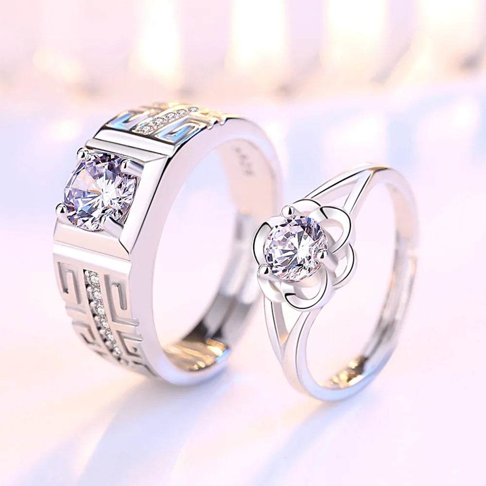Couples Rings Flower Ring
