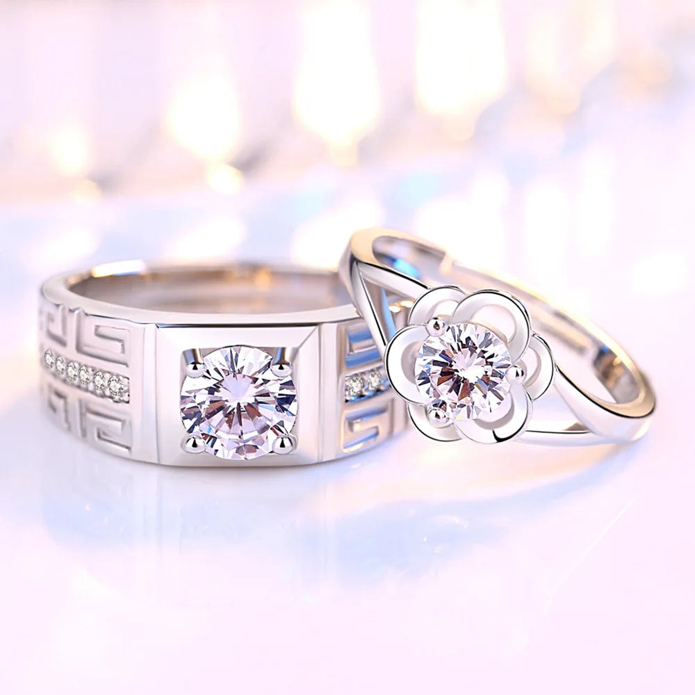 Couples Rings Flower Ring