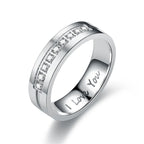 Couple Rings Love Ring Silver with Diamonds