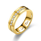 Couple Rings Love Ring Gold with Diamonds