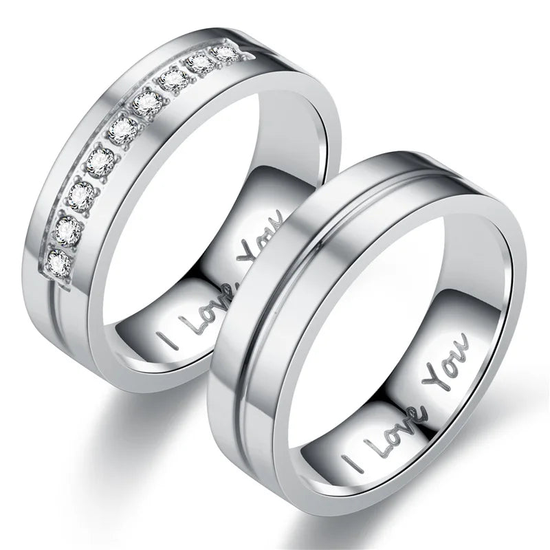 Couple Rings Love Ring Silver