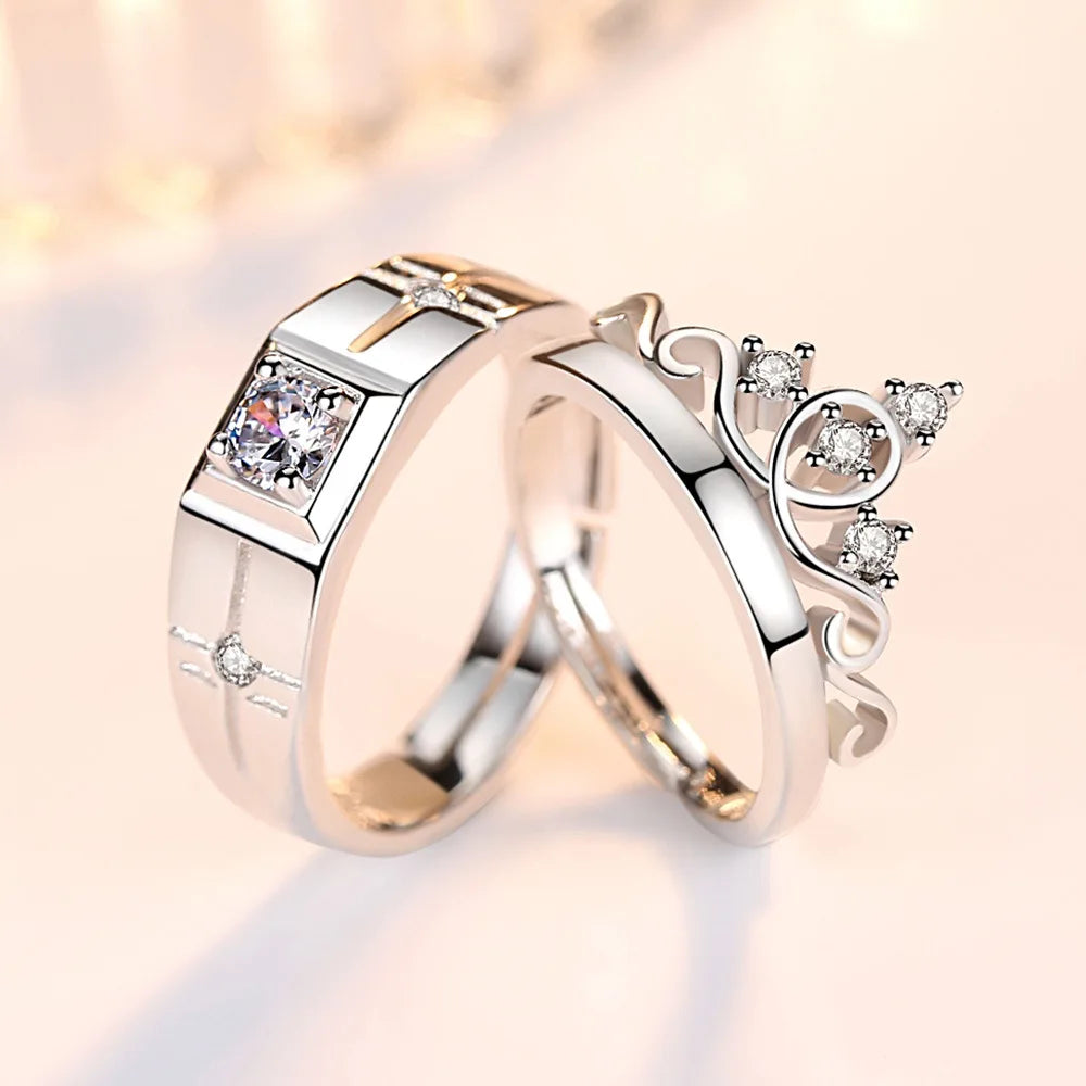 Couple Rings Queen and Zircon Band
