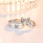 Couple Rings Queen and Zircon Band