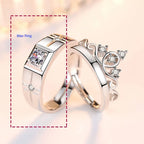 Couple Rings Queen and Zircon Band for men
