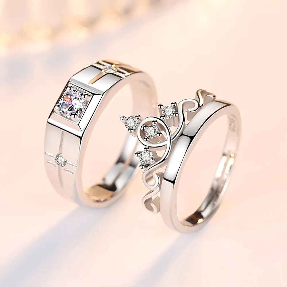 Couple Rings Queen and Zircon Band