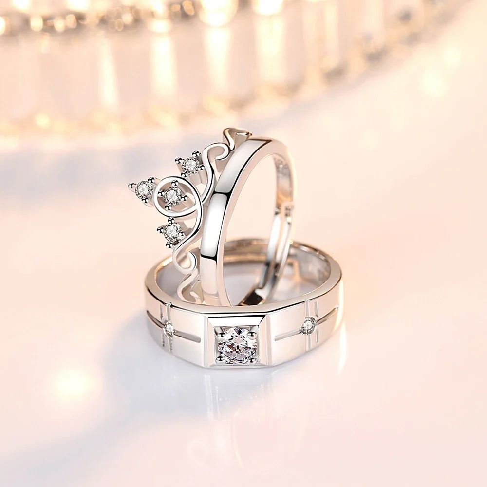Couple Rings Queen and Zircon Band